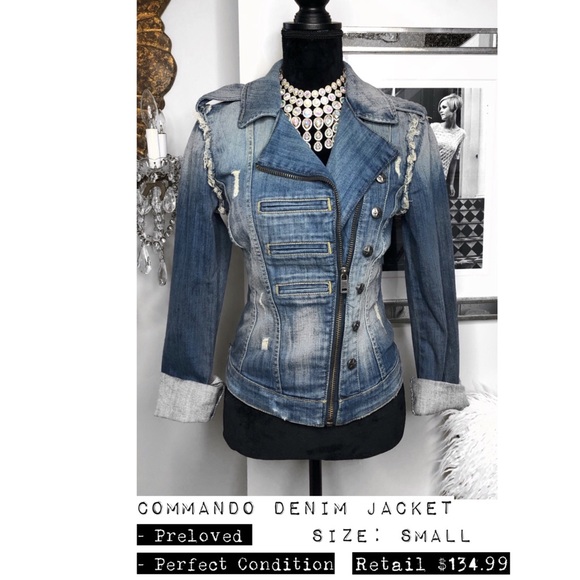 GUESS - COMMANDO DENIM JACKET - Picture 3 of 8